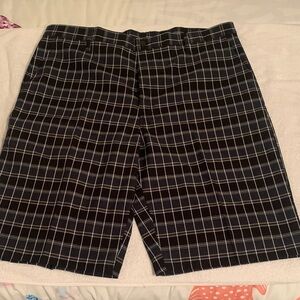 Dickies Men's Black and White Checkered Shorts